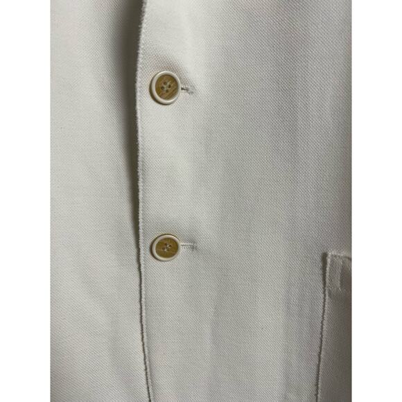 Eleventy White Cotton Two Button Patch Pocket Classic Blazer Jacket Size Large - Picture 8 of 8